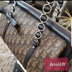 Christian DiorMonogram  Leather Satchel